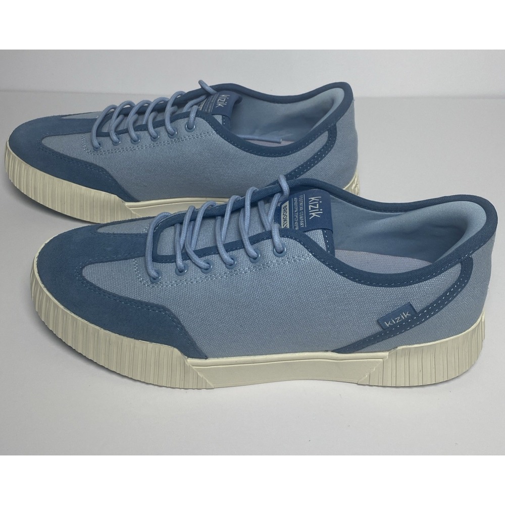 KIZIK Brooklyn Canvas and‎ Suede lace up Sneakers Women's 9.5 Chambray Sky /Blue - Picture 3 of 10